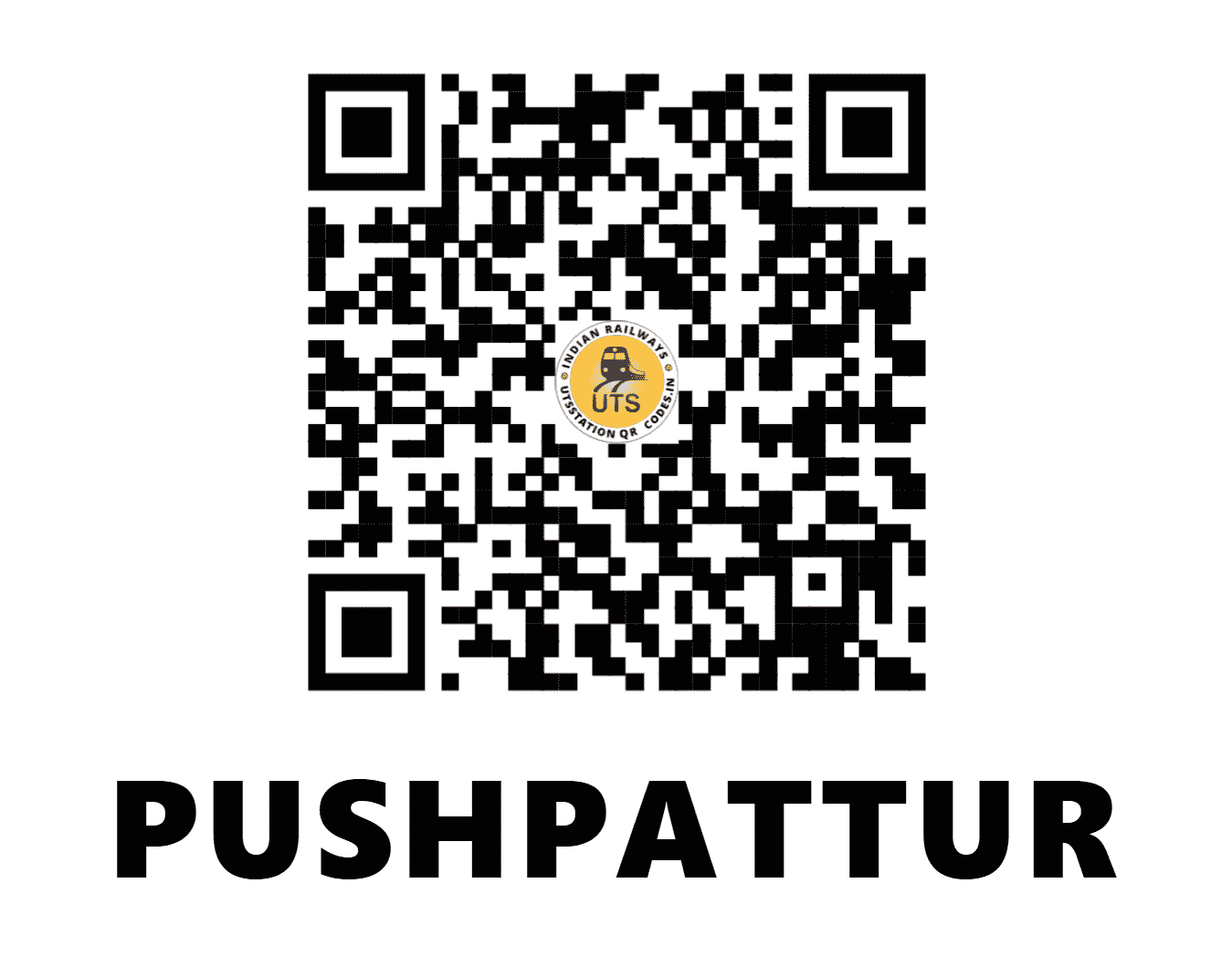 UTS QR Code for PUSHPATTUR - PPTR (SR - TAMIL NADU)